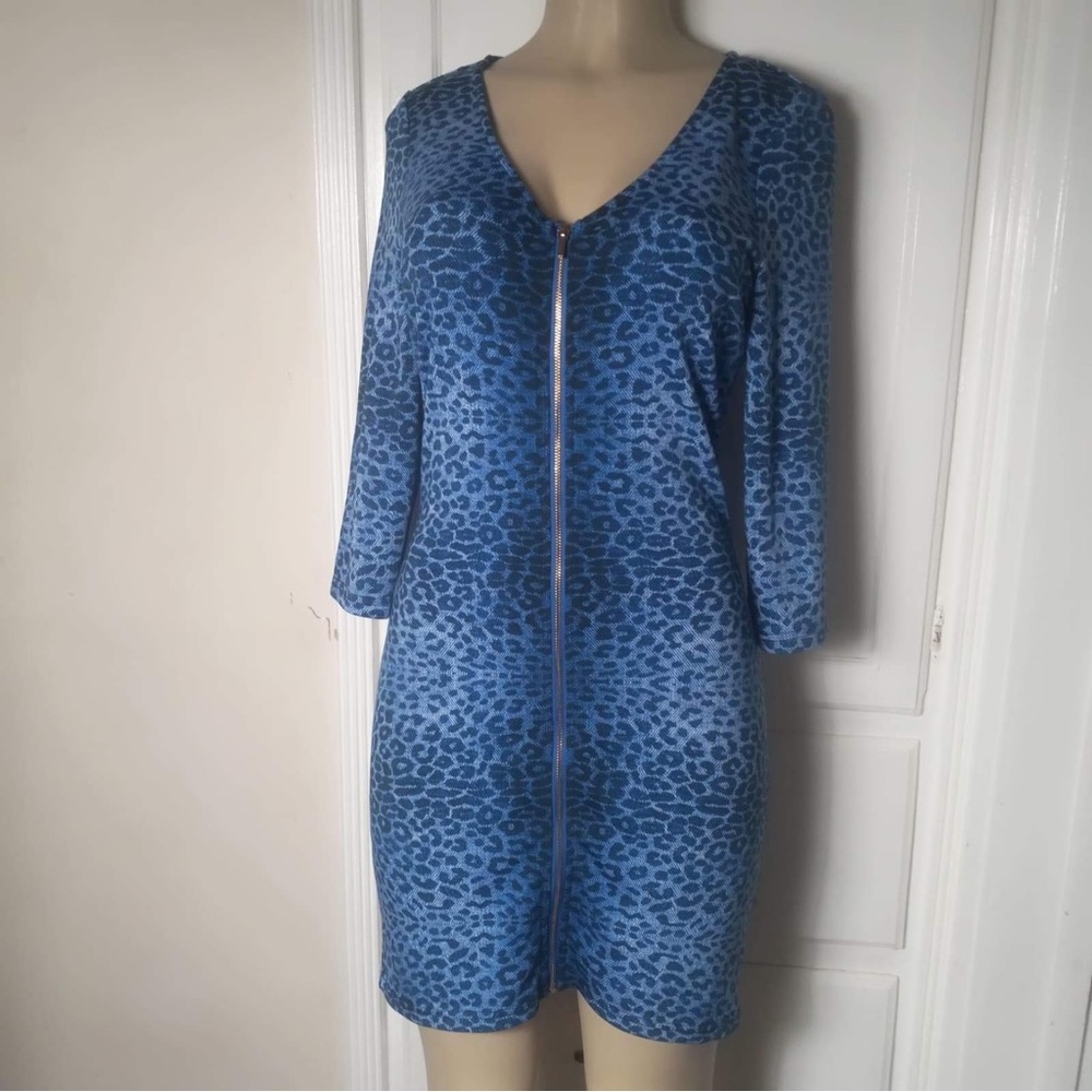 Bebe blue & black dress